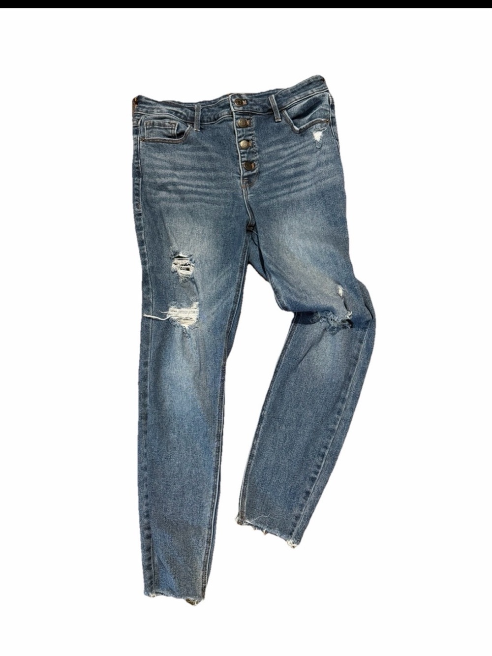 Old Navy Women’s Skinny Distressed Blue Jeans 10
